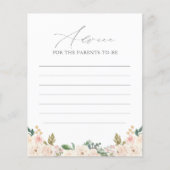 Blumengrün Pumpkin Baby Duschberatungskarte (Vorderseite)