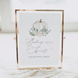 Blumengrün Pumpkin Baby Dusche Leckereien Untersch Poster