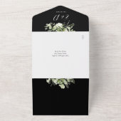 Blumengrün QR Code Skript Hochzeitsschreiben Foto All In One Einladung (Außenbereich)