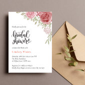 Blumengrün Rose Brautparty Einladung
