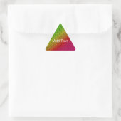 Blumengrün roter Regenbogen Gradient Diagonal Blen Dreieckiger Aufkleber (Tasche)