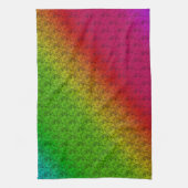 Blumengrün roter Regenbogen Gradient Diagonal Blen Handtuch (Vertikal)