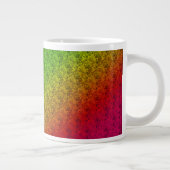 Blumengrün roter Regenbogen Gradient Diagonal Blen Jumbo-Tasse (Rechts)