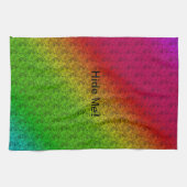 Blumengrün roter Regenbogen Gradient Diagonal Blen Küchentuch (Horizontal)