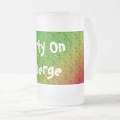 Blumengrün roter Regenbogen Gradient Diagonal Blen Mattglas Bierglas (VorderseiteRechts)