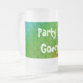 Blumengrün roter Regenbogen Gradient Diagonal Blen Mattglas Bierglas (Vorderseite Links)