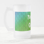 Blumengrün roter Regenbogen Gradient Diagonal Blen Mattglas Bierglas (Links)