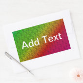 Blumengrün roter Regenbogen Gradient Diagonal Blen Rechteckiger Aufkleber (Umschlag)