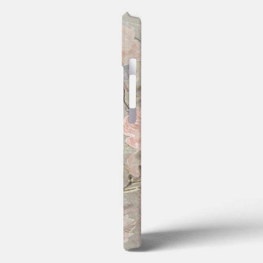 Blumengrün Rustikaler Glitzer Case-Mate iPhone Hülle (Rückseite / Links)