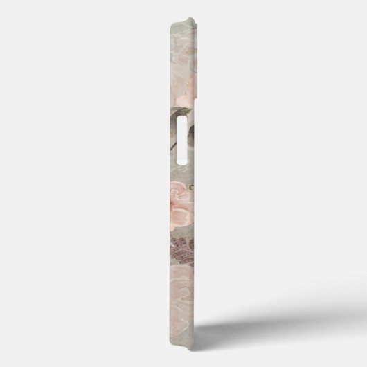 Blumengrün Rustikaler Glitzer Case-Mate iPhone Hülle (Rückseite / Rechts)