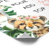 Blumengrün Safari Baby Dusche Mama-osa Zeichen Poster (Ecke)
