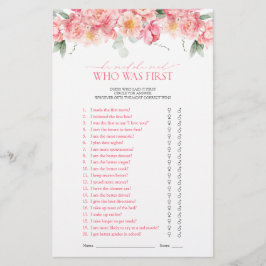 Blumengrün sagte er, sie sagte rosa Duschenspiel