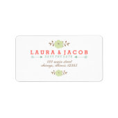 Blumengrün Save the Date Adressaufkleber (Vorne)