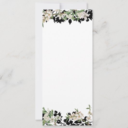 Blumengrün Save the Date Einladung (Rückseite)