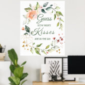 Blumengrün schätzt wie viele Kisses Game Poster (Heimbüro)