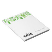 Blumengrün schicke Note Notizblock (angewinkelt)