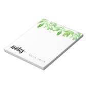 Blumengrün schicke Note Notizblock (Rotiert)