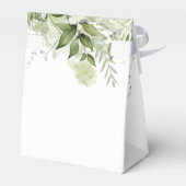 Blumengrün-Script-Brautparty Geschenkschachtel (Rückseite)