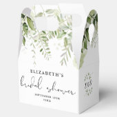 Blumengrün-Script-Brautparty Geschenkschachtel (Geöffnet)