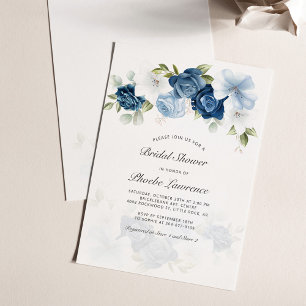 Blumengrün Script Bridal Dusche Einladung