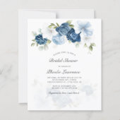 Blumengrün Script Bridal Dusche Einladung (Vorderseite)