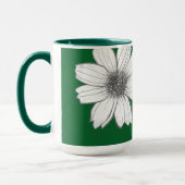 Blumengrün, tiefgrün Individuelle Name Tasse (Links)