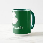 Blumengrün, tiefgrün Individuelle Name Tasse (VorderseiteRechts)