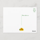 Blumengrün und Gelb-grüne Blume Postkarte (Rückseite)