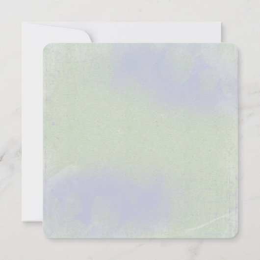 blumengrün und lila abstrakt einladung (Rückseite)