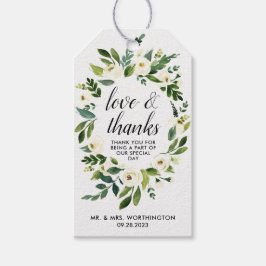 Blumengrün Vintag Rustikale Gastgeschenk Hochzeit  Geschenkanhänger