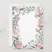 Blumengrün Vintag Rustikale Hochzeitseinladungen Einladung (Rückseite)