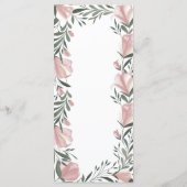 Blumengrün Vintage Rustikale Hochzeitskarte Menükarte (Rückseite)