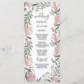 Blumengrün Vintage Rustikale Hochzeitskarte Menükarte (Vorderseite)