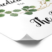 Blumengrün Vorhersagen für Babyzeichen Poster (Ecke)