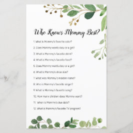 Blumengrün Wasserfarbe, die Mommy Best kennt