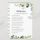 Blumengrün Wasserfarbe Finden Sie das Gast-Spiel (Vorne/Hinten)