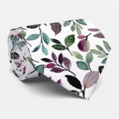 Blumengrün Wasserfarbe Nahtloses Muster Krawatte (Gerollt)