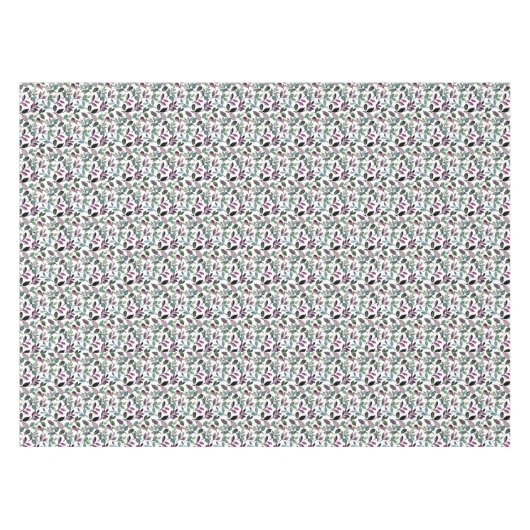 Blumengrün Wasserfarbe Nahtloses Muster Tischdecke (Vorderseite (Horizontal))