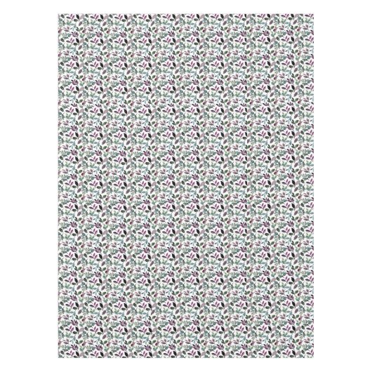 Blumengrün Wasserfarbe Nahtloses Muster Tischdecke (Vorderseite)