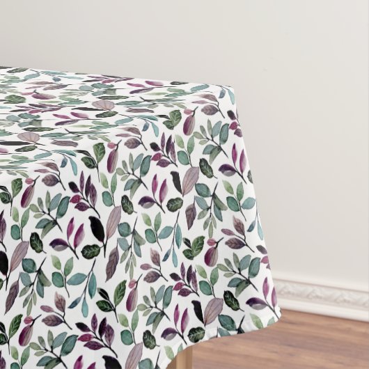 Blumengrün Wasserfarbe Nahtloses Muster Tischdecke (Beispiel)