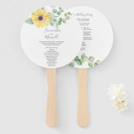 Blumengrün Wasserfarben Hochzeitskalender Fan Fächer