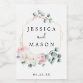 Blumengrün Wedding Mini Weinmarken Weinetikett (Einzelnes Label)