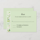Blumengrün Wedding RSVP (Vorne/Hinten)