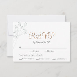 Blumengrün Wedding RSVP Karte