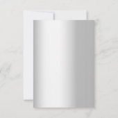 Blumengrün, weiß, silbergrün, Taufe Einladung (Rückseite)