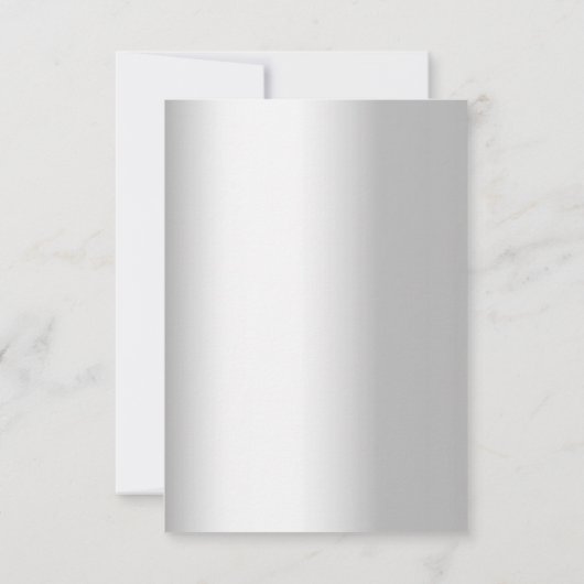 Blumengrün, weiß, silbergrün, Taufe Einladung (Rückseite)