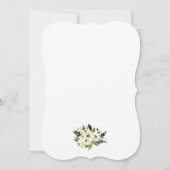 Blumengrün-weiße Hochzeit - Einladung B (Rückseite)