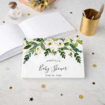 Blumengrün White Roses Girl Babydusche