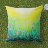 Blumengrün Wildblumen Kissen (Gras)