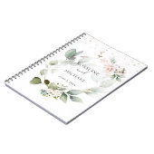 Blumengrün Wreath Wedding Notizblock (Linke Seite)